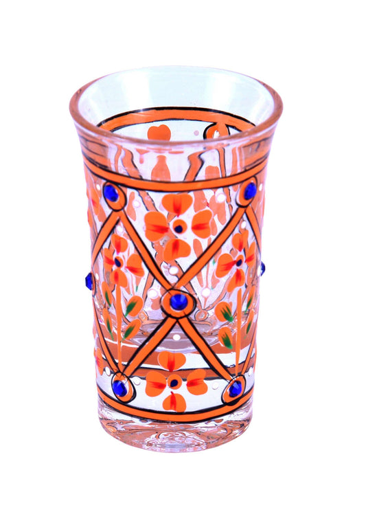 Hand Painted Shot Glasses Set of 6 MultiColor