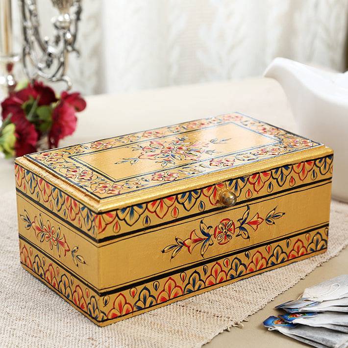 Hand Painted Tea Box : Mughal Collection