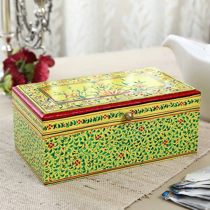 Hand Painted Tea Box : Mughal Collection