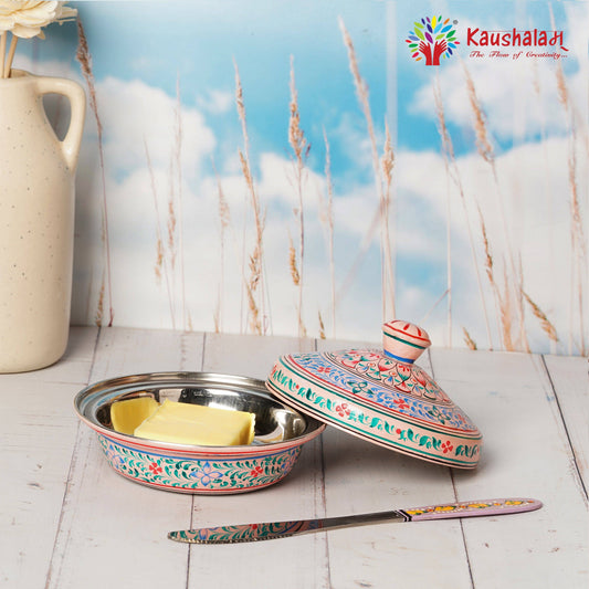 Butter Dish Handpainted with lid