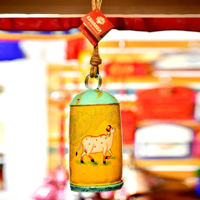 hand painted cow bells - Hanging bells - 10"