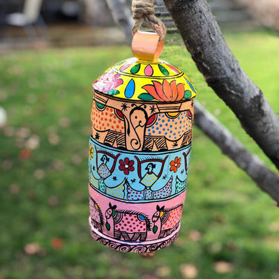 hand painted cow bells - Hanging bells - 10"
