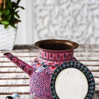 Hand Painted Copper Pitcher | Jar Collection