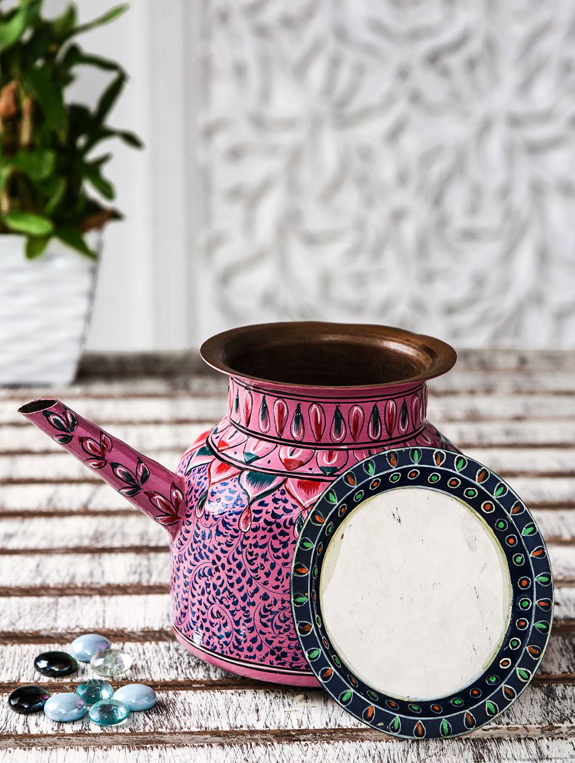 Hand Painted Copper Pitcher | Jar Collection