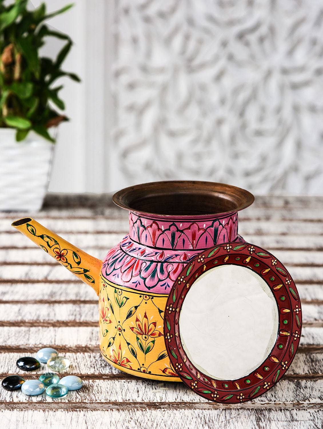 Hand Painted Copper Pitcher | Jar Collection