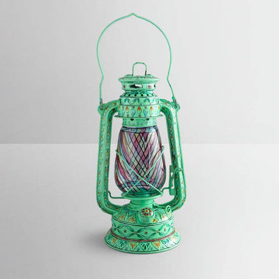 Hand Painted Hurricane oil  Lantern - Premium Collection