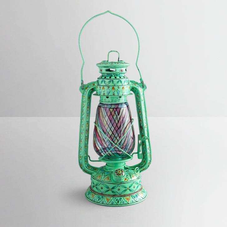 Hand Painted Hurricane oil  Lantern - Premium Collection