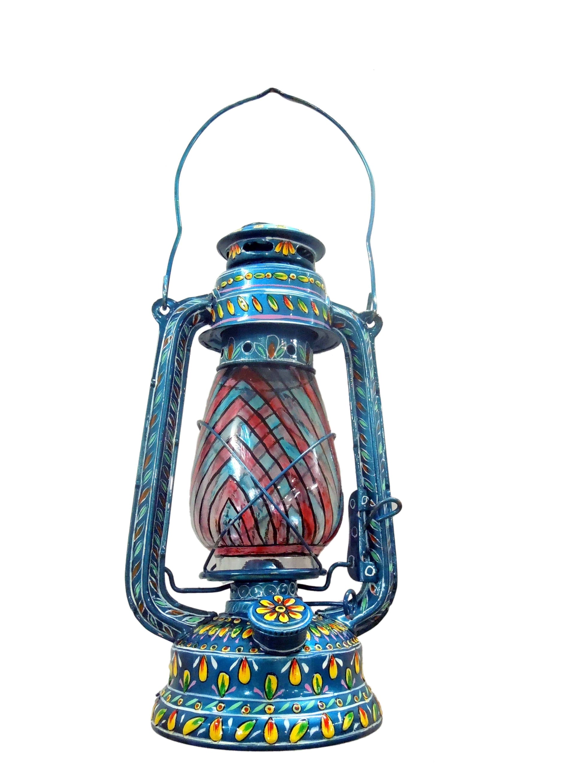 Hand Painted Hurricane oil  Lantern - Premium Collection