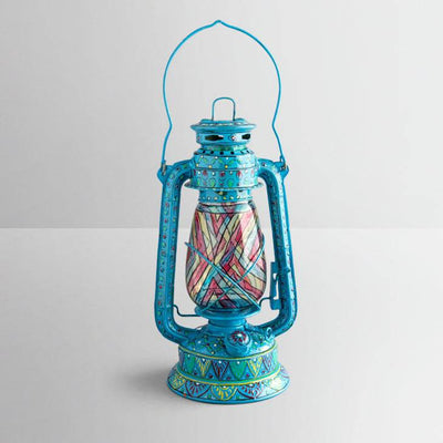 Hand Painted Hurricane oil  Lantern - Premium Collection