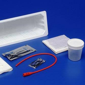 KenGuard 75035 Urethral Catheter Tray with Swabs & Red Rubber Cath