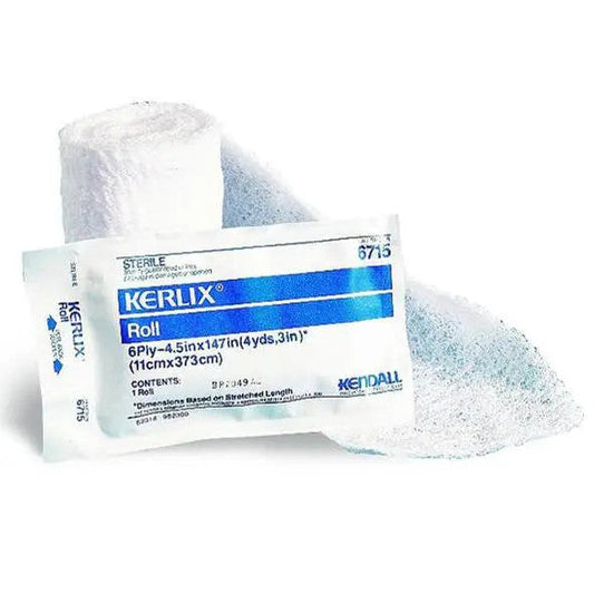 Kerlix Fluff Gauze Roll Bandage, 4.5 inch x 9.3 Feet, 8-ply, Sterile
