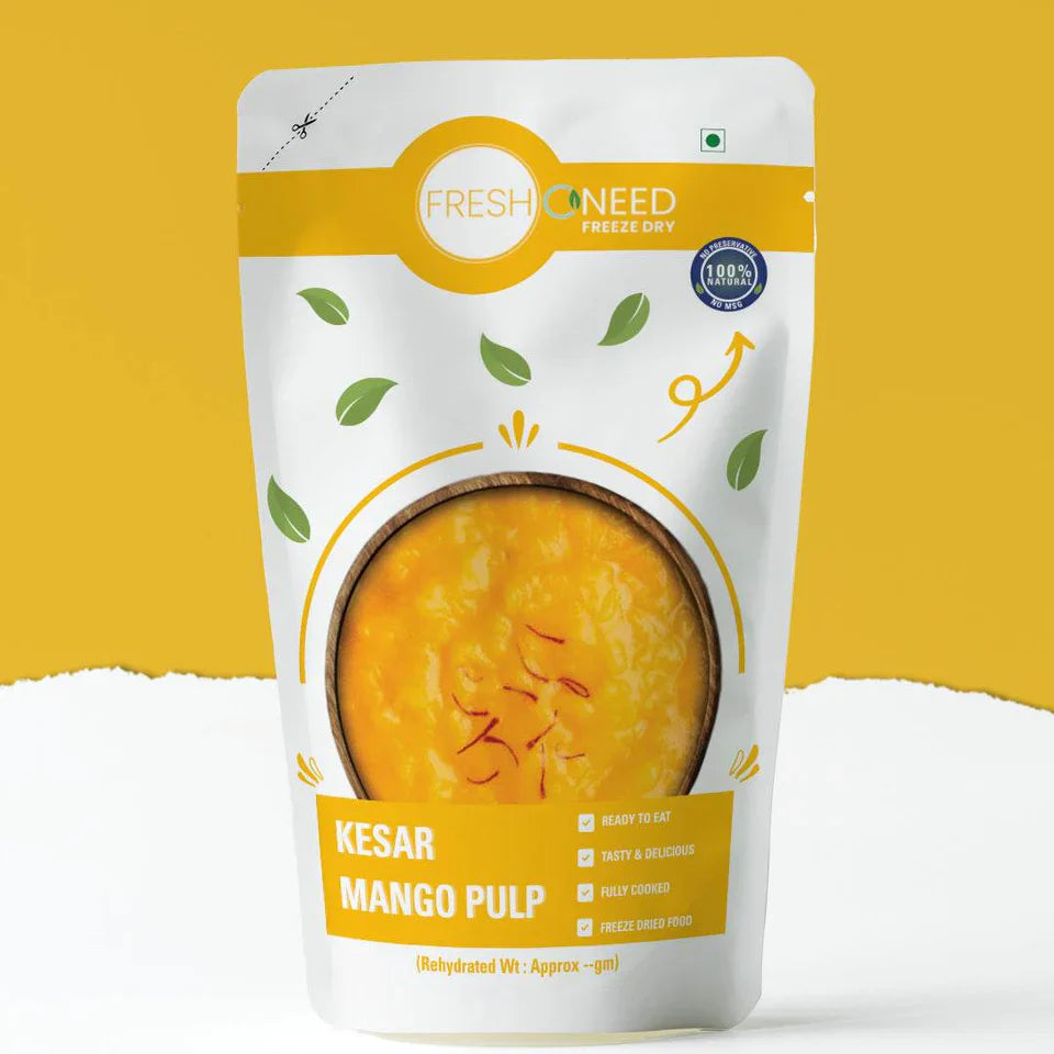 Fresh O Need Kesar Mango Pulp - Ready To Eat 300 gms
