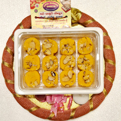 Vipul Dudhiya Sweets Kesar Peda Round Fancy Tray | 250 gms