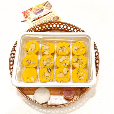 Vipul Dudhiya Sweets Kesar Peda Round Fancy Tray | 250 gms