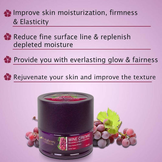 Astaberry Professional Wine Face Creme- Reduce Wrinkles