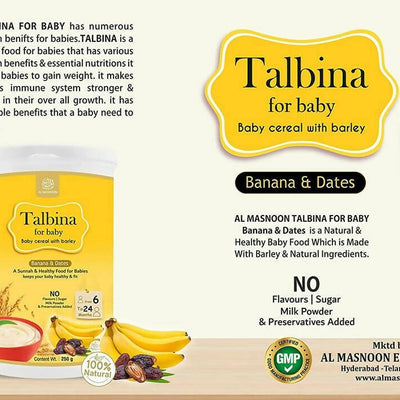 Al Masnoon Talbina For Baby with Banana & Dates 6 to 24 Months