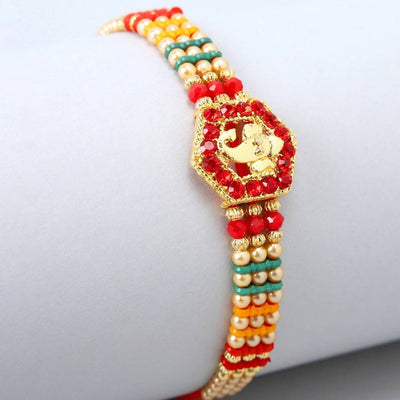 Ganesha Rakhi With Dry Fruits & Rasgulla