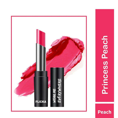 FLiCKA Wear Me Everywhere Creamy Matte Lipstick Princess Peach