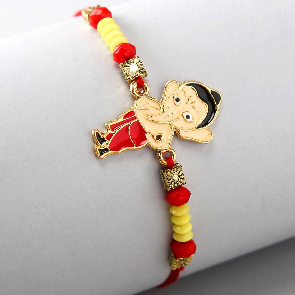 Cute Ganesha Rakhi & Silk Chocolates