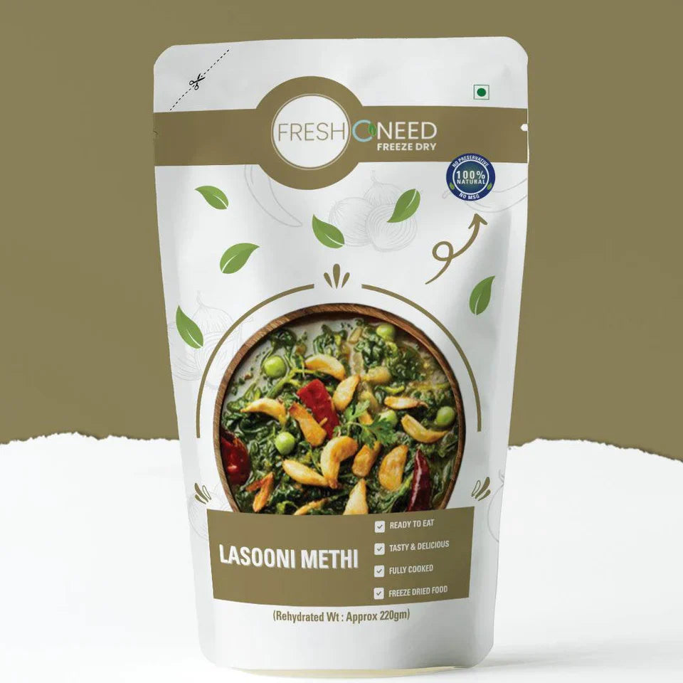 Fresh O Need Lasooni Methi - Ready To Eat 220 gms