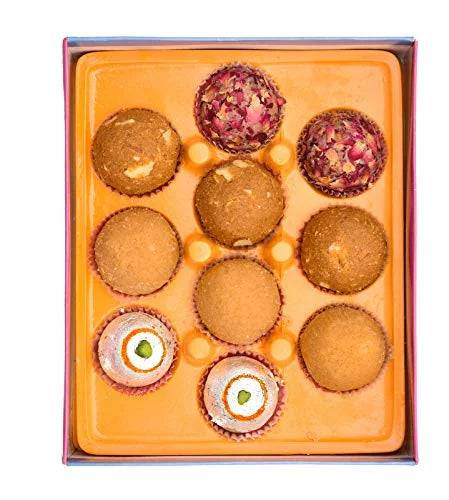 Laxmi Misthan Bhandar 10 Pc Jaipuri Laddu Box - 500 gms