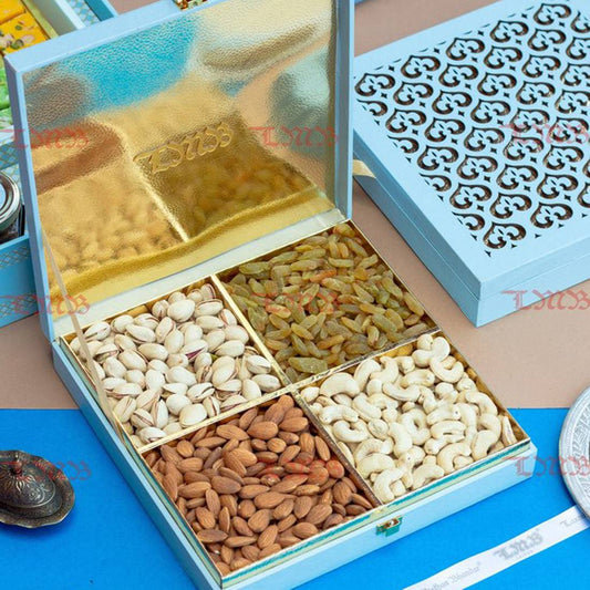 Laxmi Misthan Bhandar Lotus Four Dry Fruit Box - 600 gms