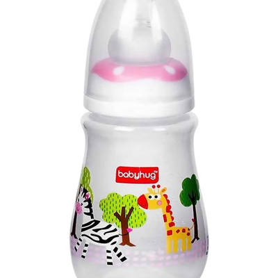 Babyhug Drop Anti- Colic Sterilizable Feeding Bottle Pink