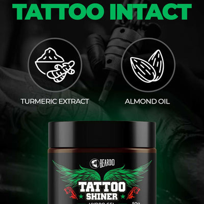 Beardo Tattoo Shiner Gel - Hydro Gel Heals & Maintains Tattoo Ink