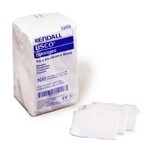Lisco™ 2 inch x 2 inch Sponges, Non Sterile Bulk, 200/pk