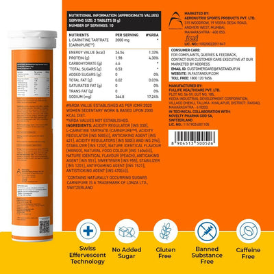 Fast&Up L-Carnitine 2000mg Effervescent Tablets