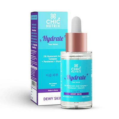 Chicnutrix Korean Hydrate Face Serum – 5% Hyaluronic Acid Complex For Skin Hydration & Skin Barrier Repair, Korean Skincare