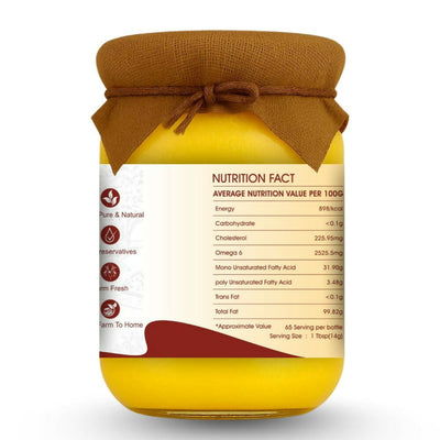 Aayug Organics A2 Gir Cow Ghee | Traditional Bilona Method A2 Cow Ghee | Grassfed, Pure and Healthy Gir Cow Ghee