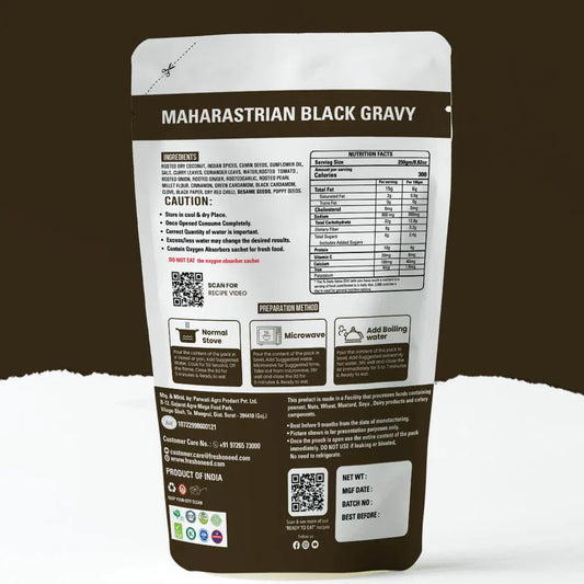 Fresh O Need Maharastrian Black Gravy - Ready To Eat 250 gms