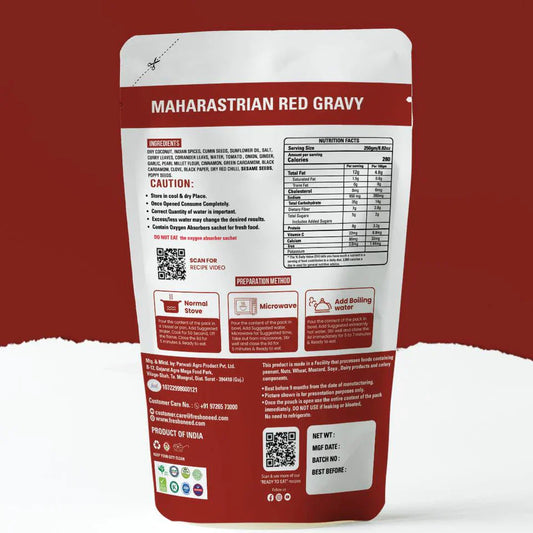 Fresh O Need Maharastrian Red Gravy - Ready To Eat 250 gms
