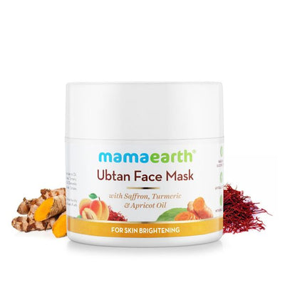 Mamaearth Ubtan Face Mask with Saffron and Turmeric for Skin Brightening and Tan Removal (100 gm)