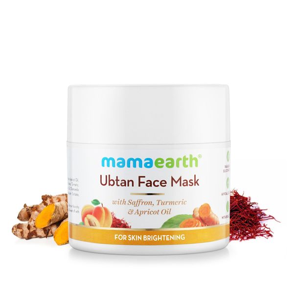 Mamaearth Ubtan Face Mask with Saffron and Turmeric for Skin Brightening and Tan Removal (100 gm)