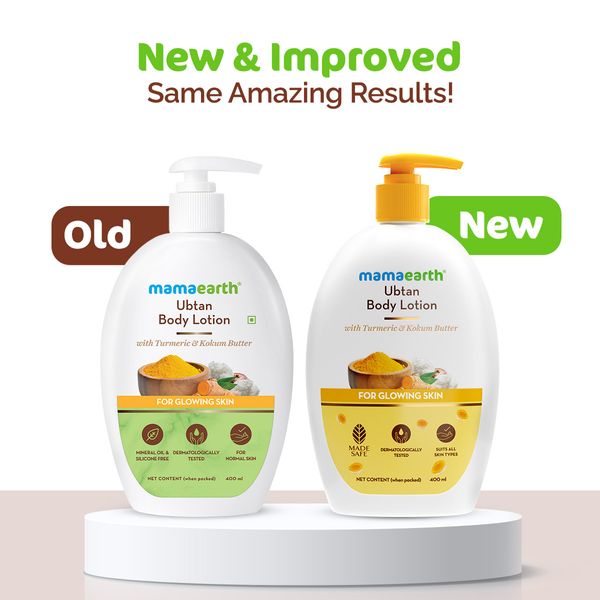 Mamaearth Ubtan Body Lotion with Turmeric and Kokum Butter for Glowing Skin