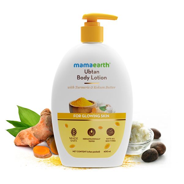 Mamaearth Ubtan Body Lotion with Turmeric and Kokum Butter for Glowing Skin