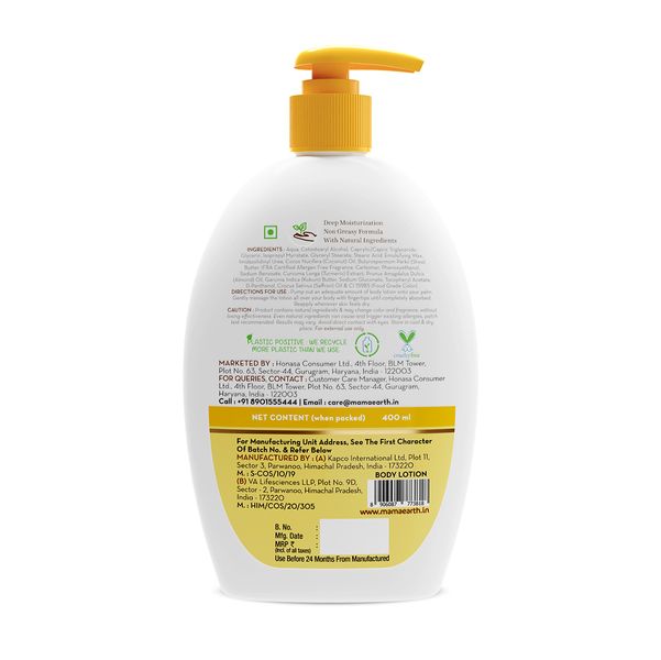 Mamaearth Ubtan Body Lotion with Turmeric and Kokum Butter for Glowing Skin