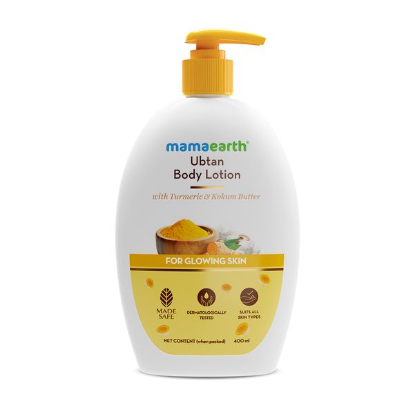 Mamaearth Ubtan Body Lotion with Turmeric and Kokum Butter for Glowing Skin