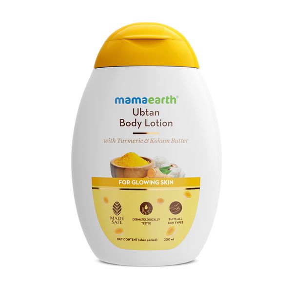 Mamaearth Ubtan Body Lotion with Turmeric and Kokum Butter for Glowing Skin