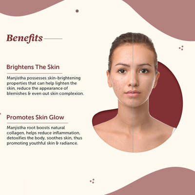 100% Natural Manjistha Powder - For Clear & Glowing Skin