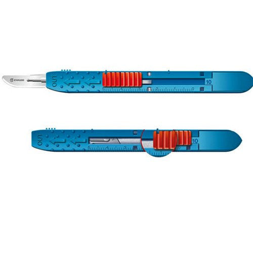 Retractable Scalpels with Safety Retractable Blade, 10/Box