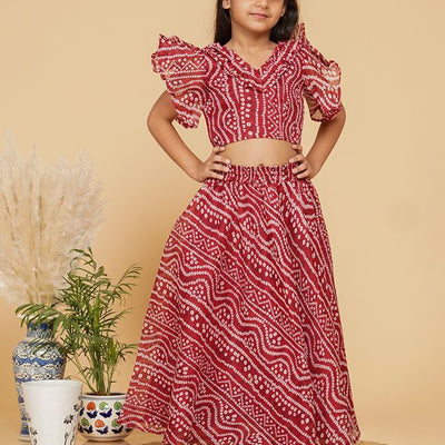 Designing  Crop Blouse with Flared Skirt Collection