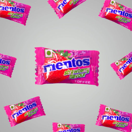 Mentos Strawberry  Pack of 20  Chewing Gum - 50 gms