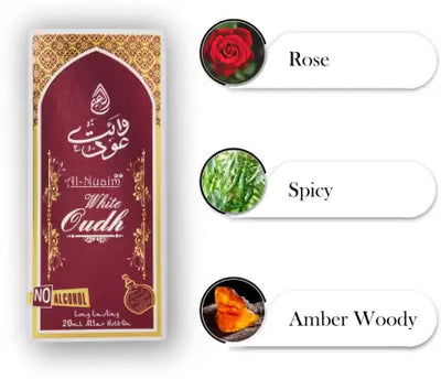 Al-Nuaim Minar Series 1 White Oudh 20ml Floral Attar  (Floral)