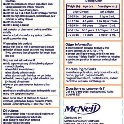 Children's Motrin Ibuprofen Liquid Oral Suspension Berry Flavor 120 mL
