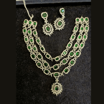 American Diamond  Neckless Set With Earring Collection
