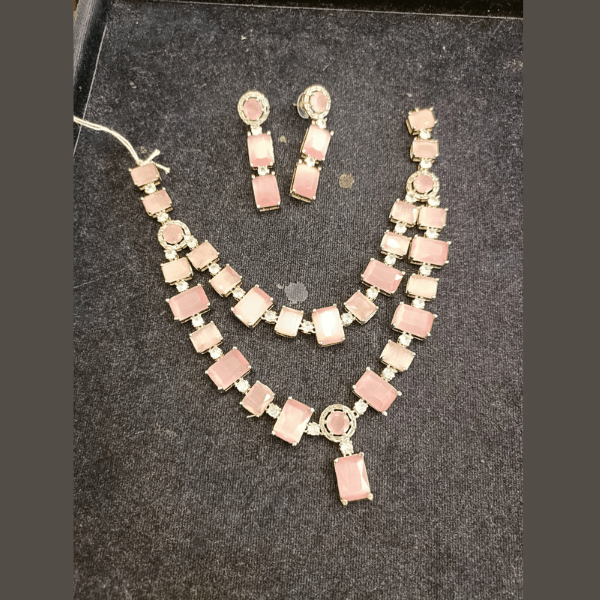 American Diamond  Neckless Set With Earring Collection
