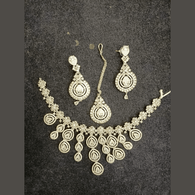 American Diamond  Neckless Set With Earring Collection